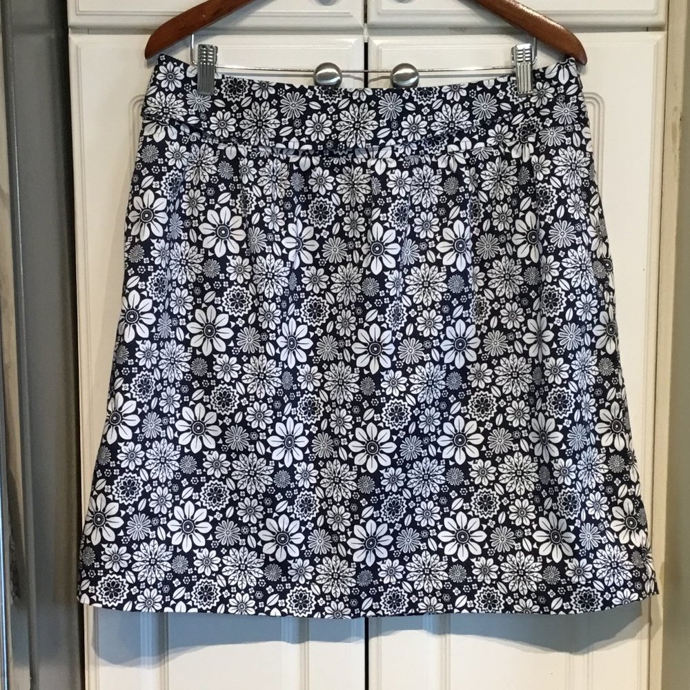 Brooks Brothers "346" Blue/White Floral Skirt